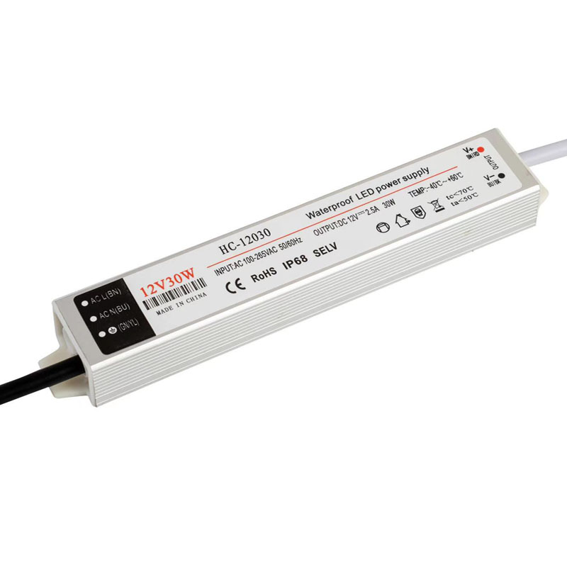 24V 30W konstant spänningskorrektur för lågeffektförbrukning LED strömförsörjning