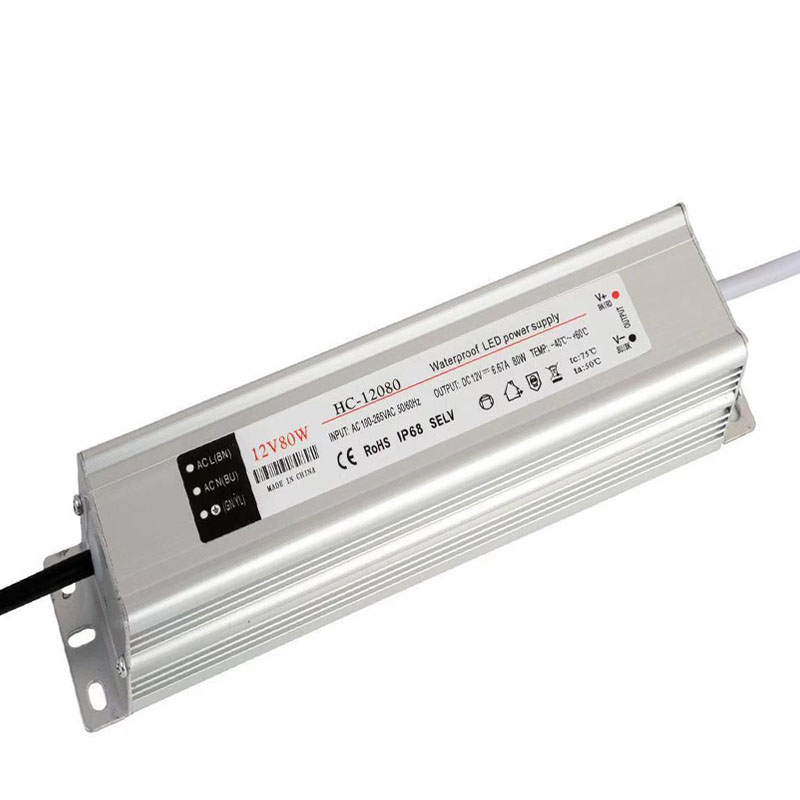 12v80w Fasta tryckkonstantspänningskorrektiv strömförsörjning med lysdiodförslutning