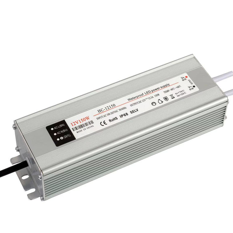 12v 12A 150w konstant vattentät strömströmströmbrytare för lysdioder